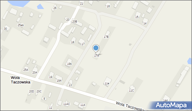 Wola Taczowska, Wola Taczowska, 17A, mapa Wola Taczowska