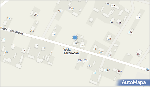 Wola Taczowska, Wola Taczowska, 25A, mapa Wola Taczowska