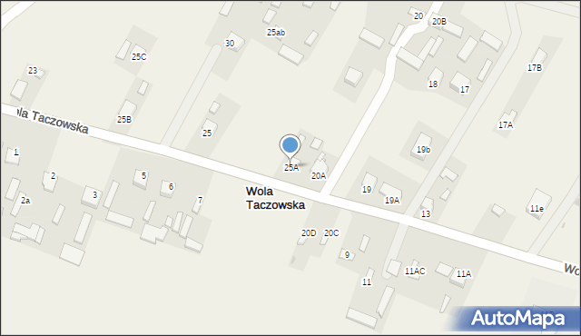 Wola Taczowska, Wola Taczowska, 25A, mapa Wola Taczowska