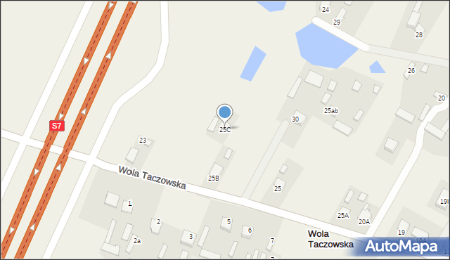 Wola Taczowska, Wola Taczowska, 25C, mapa Wola Taczowska