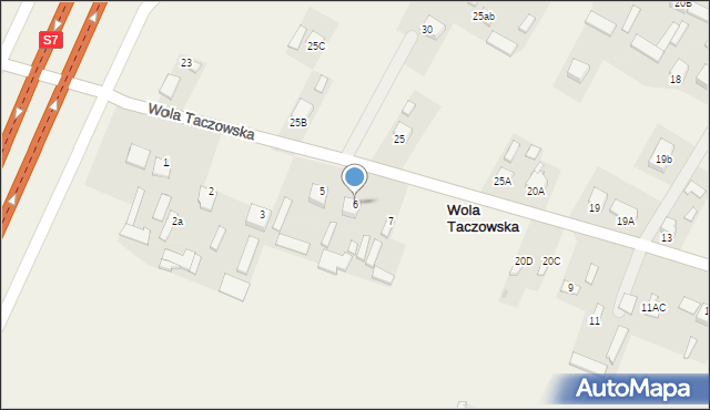 Wola Taczowska, Wola Taczowska, 6, mapa Wola Taczowska