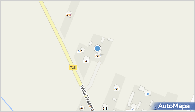 Wola Tesserowa, Wola Tesserowa, 24D, mapa Wola Tesserowa