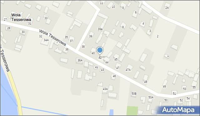 Wola Tesserowa, Wola Tesserowa, 42, mapa Wola Tesserowa