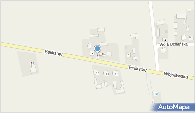 Wola Uchańska, Wola Uchańska, 1, mapa Wola Uchańska