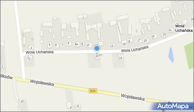 Wola Uchańska, Wola Uchańska, 11, mapa Wola Uchańska