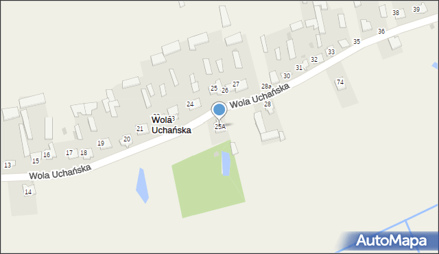 Wola Uchańska, Wola Uchańska, 25A, mapa Wola Uchańska