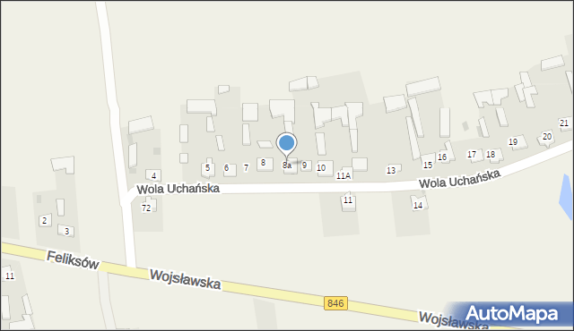 Wola Uchańska, Wola Uchańska, 8a, mapa Wola Uchańska