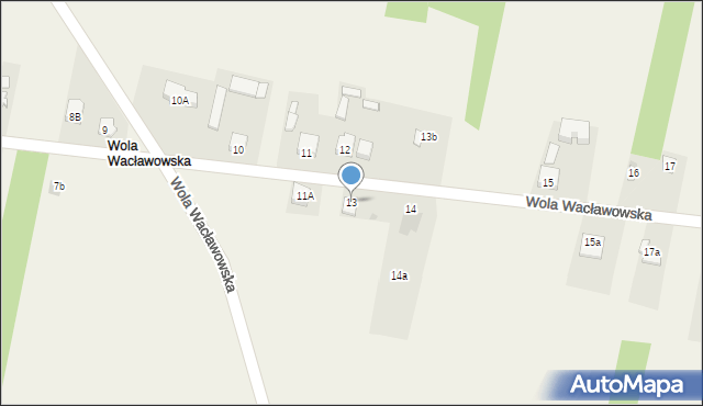 Wola Wacławowska, Wola Wacławowska, 13, mapa Wola Wacławowska