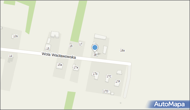 Wola Wacławowska, Wola Wacławowska, 18, mapa Wola Wacławowska