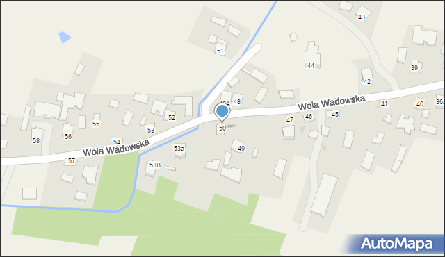 Wola Wadowska, Wola Wadowska, 50, mapa Wola Wadowska