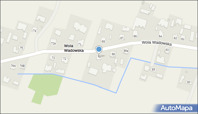 Wola Wadowska, Wola Wadowska, 70, mapa Wola Wadowska