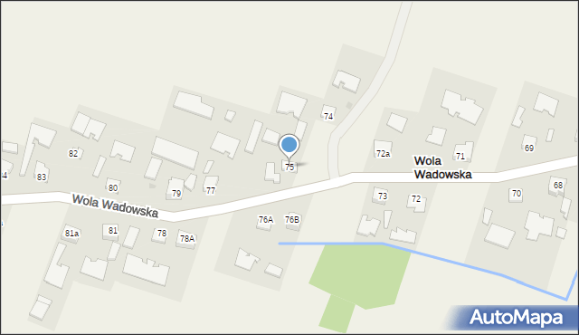 Wola Wadowska, Wola Wadowska, 75, mapa Wola Wadowska