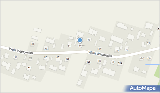Wola Wadowska, Wola Wadowska, 83, mapa Wola Wadowska