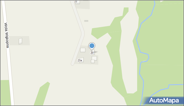 Wola Wąkopna, Wola Wąkopna, 20, mapa Wola Wąkopna