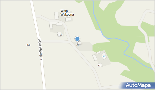 Wola Wąkopna, Wola Wąkopna, 30, mapa Wola Wąkopna