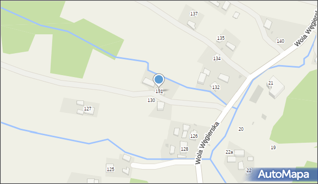 Wola Węgierska, Wola Węgierska, 131, mapa Wola Węgierska