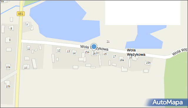 Wola Wężykowa, Wola Wężykowa, 15, mapa Wola Wężykowa