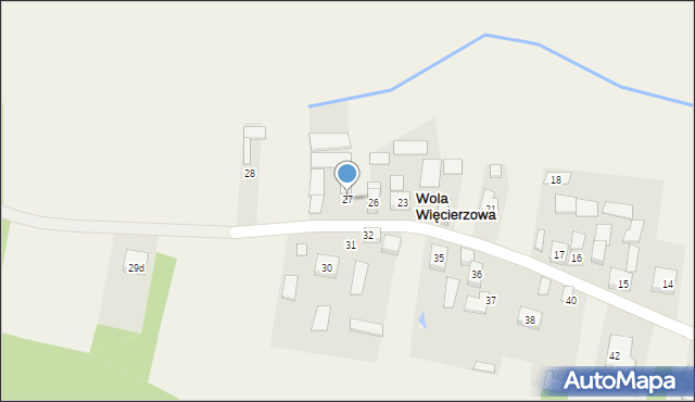 Wola Więcierzowa, Wola Więcierzowa, 27, mapa Wola Więcierzowa