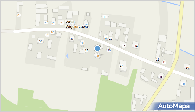 Wola Więcierzowa, Wola Więcierzowa, 38, mapa Wola Więcierzowa