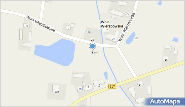 Wola Wierzbowska, Wola Wierzbowska, 9, mapa Wola Wierzbowska