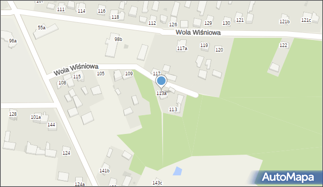 Wola Wiśniowa, Wola Wiśniowa, 113a, mapa Wola Wiśniowa