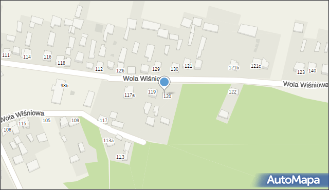 Wola Wiśniowa, Wola Wiśniowa, 134, mapa Wola Wiśniowa