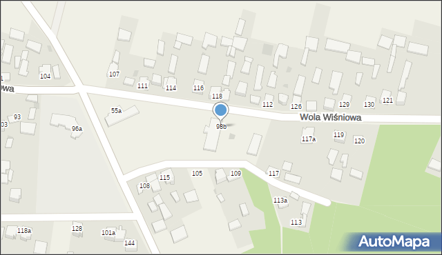 Wola Wiśniowa, Wola Wiśniowa, 98b, mapa Wola Wiśniowa