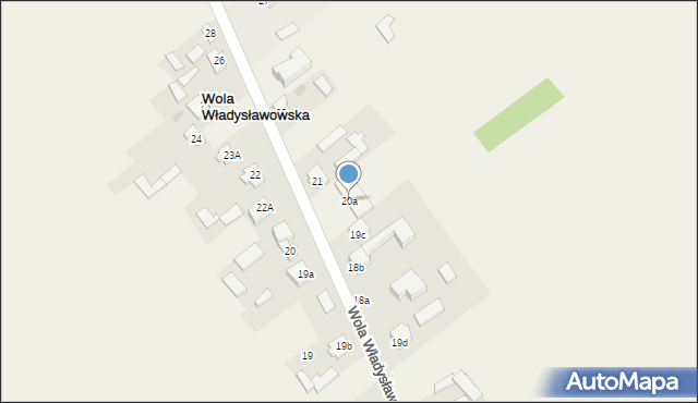 Wola Władysławowska, Wola Władysławowska, 20a, mapa Wola Władysławowska
