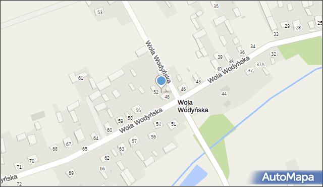 Wola Wodyńska, Wola Wodyńska, 50, mapa Wola Wodyńska