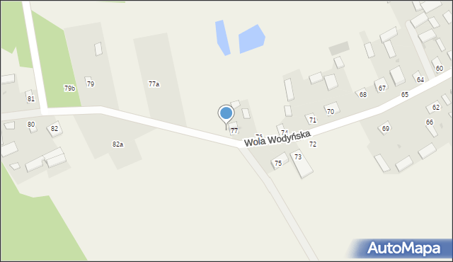 Wola Wodyńska, Wola Wodyńska, 77b, mapa Wola Wodyńska