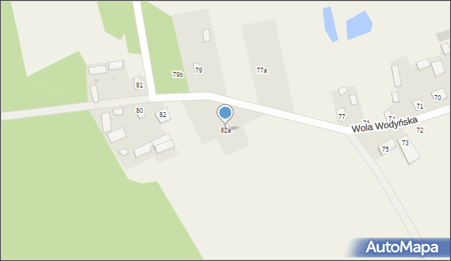 Wola Wodyńska, Wola Wodyńska, 82a, mapa Wola Wodyńska