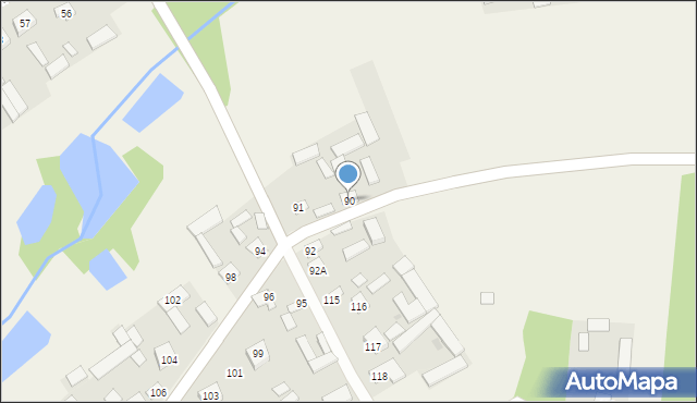 Wola Wodyńska, Wola Wodyńska, 90, mapa Wola Wodyńska