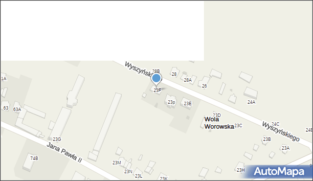 Wola Worowska, Wola Worowska, 23F, mapa Wola Worowska