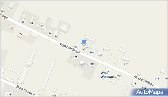 Wola Worowska, Wola Worowska, 28, mapa Wola Worowska