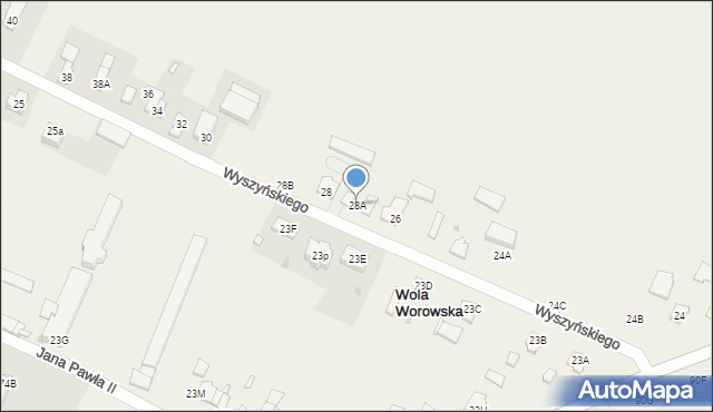 Wola Worowska, Wola Worowska, 28A, mapa Wola Worowska