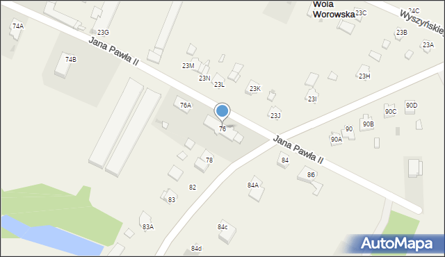 Wola Worowska, Wola Worowska, 76, mapa Wola Worowska