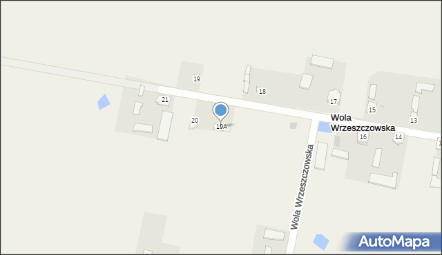 Wola Wrzeszczowska, Wola Wrzeszczowska, 19A, mapa Wola Wrzeszczowska