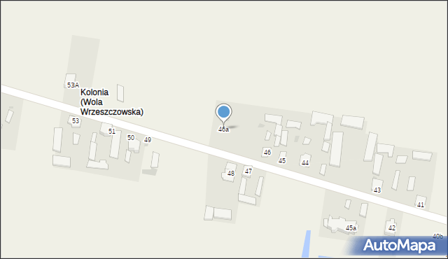 Wola Wrzeszczowska, Wola Wrzeszczowska, 46a, mapa Wola Wrzeszczowska