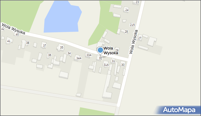 Wola Wysoka, Wola Wysoka, 32, mapa Wola Wysoka