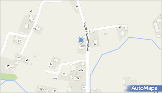 Wola Zabierzowska, Wola Zabierzowska, 101, mapa Wola Zabierzowska