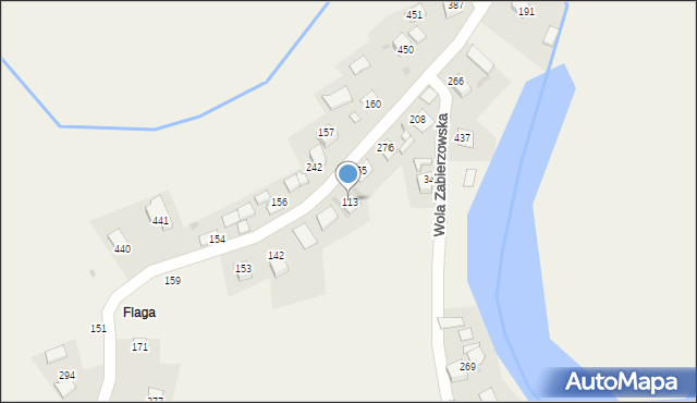 Wola Zabierzowska, Wola Zabierzowska, 113, mapa Wola Zabierzowska