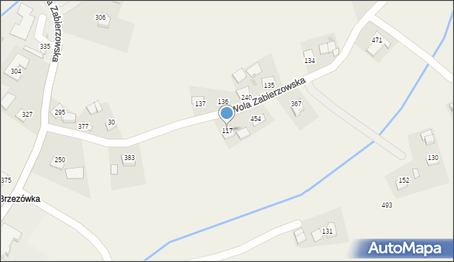 Wola Zabierzowska, Wola Zabierzowska, 117, mapa Wola Zabierzowska