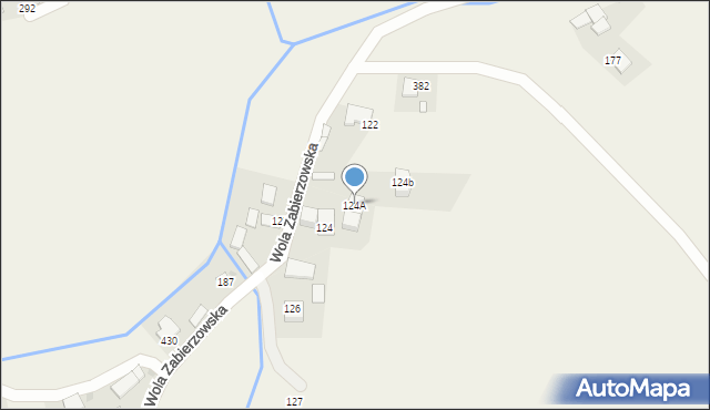 Wola Zabierzowska, Wola Zabierzowska, 124A, mapa Wola Zabierzowska