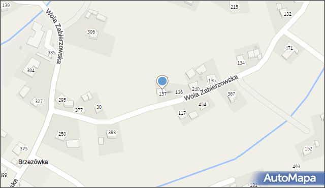 Wola Zabierzowska, Wola Zabierzowska, 137, mapa Wola Zabierzowska