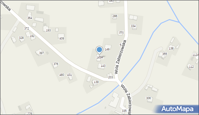 Wola Zabierzowska, Wola Zabierzowska, 143A, mapa Wola Zabierzowska