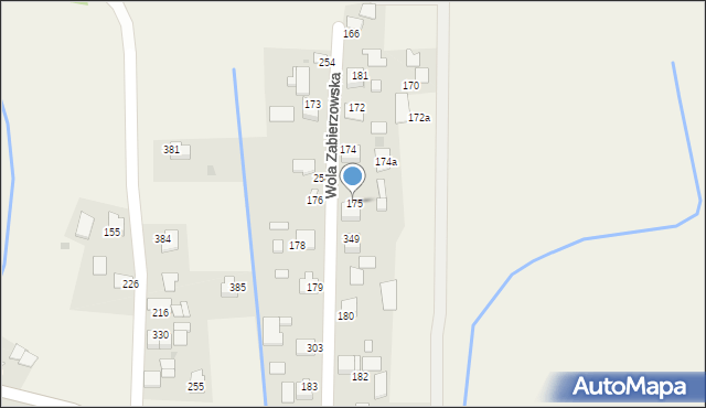 Wola Zabierzowska, Wola Zabierzowska, 175, mapa Wola Zabierzowska