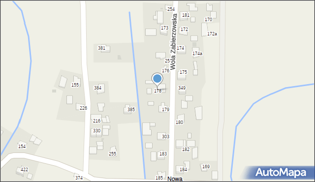 Wola Zabierzowska, Wola Zabierzowska, 178, mapa Wola Zabierzowska