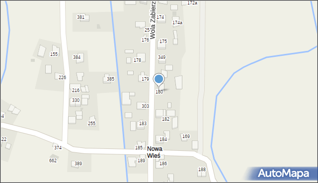 Wola Zabierzowska, Wola Zabierzowska, 180, mapa Wola Zabierzowska