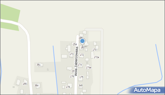 Wola Zabierzowska, Wola Zabierzowska, 181, mapa Wola Zabierzowska