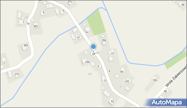 Wola Zabierzowska, Wola Zabierzowska, 19, mapa Wola Zabierzowska